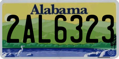 AL license plate 2AL6323