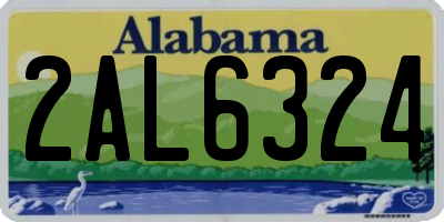 AL license plate 2AL6324