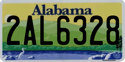 AL license plate 2AL6328