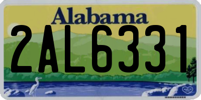 AL license plate 2AL6331
