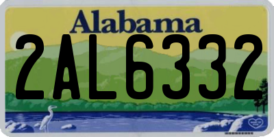 AL license plate 2AL6332