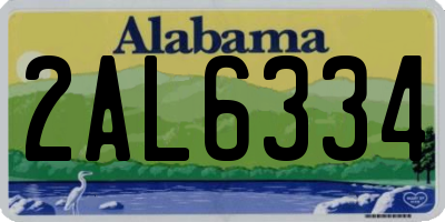 AL license plate 2AL6334