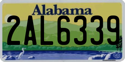 AL license plate 2AL6339