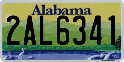 AL license plate 2AL6341