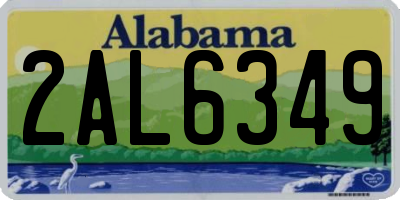AL license plate 2AL6349