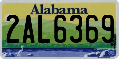 AL license plate 2AL6369
