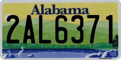 AL license plate 2AL6371