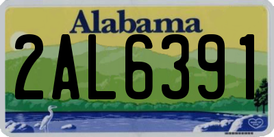 AL license plate 2AL6391