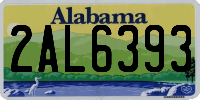 AL license plate 2AL6393