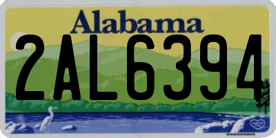 AL license plate 2AL6394