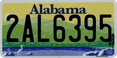 AL license plate 2AL6395