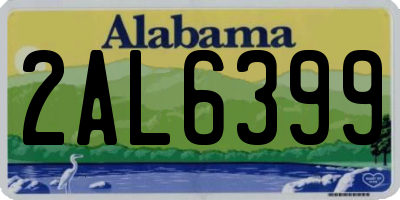 AL license plate 2AL6399