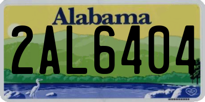 AL license plate 2AL6404
