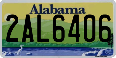 AL license plate 2AL6406