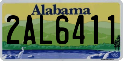 AL license plate 2AL6411