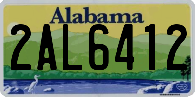 AL license plate 2AL6412