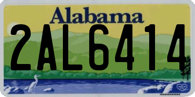 AL license plate 2AL6414