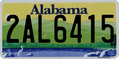 AL license plate 2AL6415