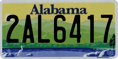 AL license plate 2AL6417