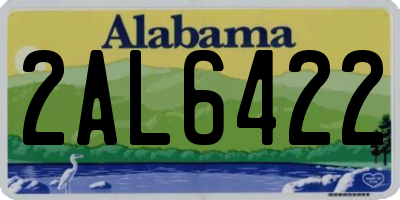 AL license plate 2AL6422