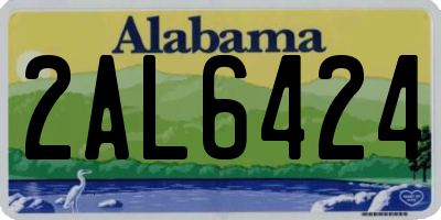 AL license plate 2AL6424