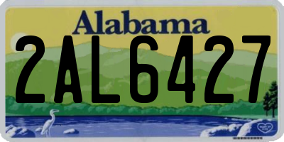 AL license plate 2AL6427