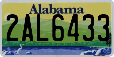 AL license plate 2AL6433