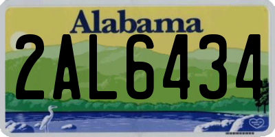 AL license plate 2AL6434