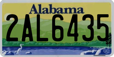 AL license plate 2AL6435