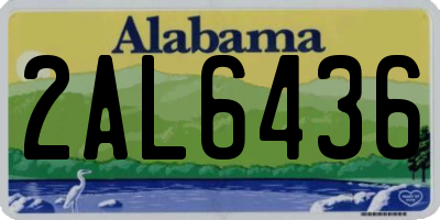 AL license plate 2AL6436