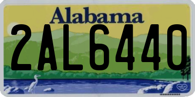 AL license plate 2AL6440