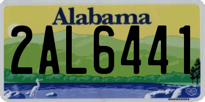 AL license plate 2AL6441