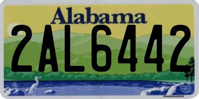 AL license plate 2AL6442