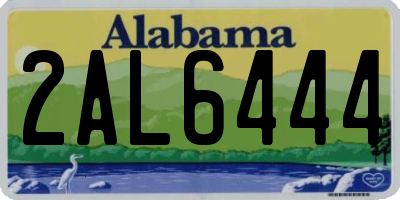 AL license plate 2AL6444
