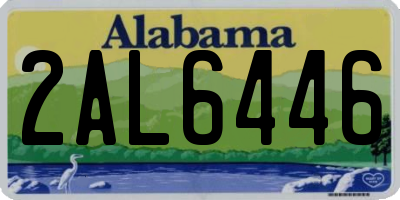 AL license plate 2AL6446