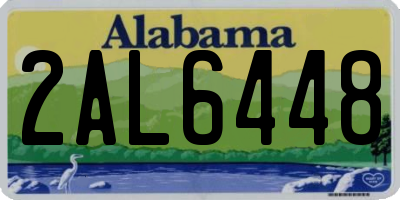 AL license plate 2AL6448