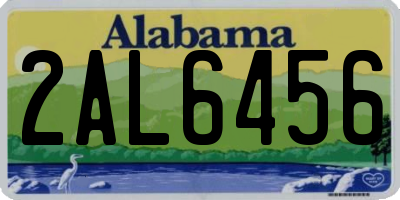 AL license plate 2AL6456