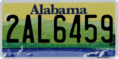 AL license plate 2AL6459