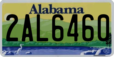 AL license plate 2AL6460