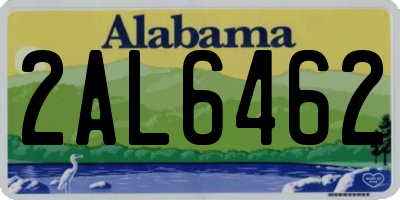 AL license plate 2AL6462