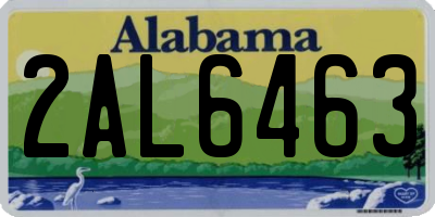 AL license plate 2AL6463
