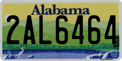 AL license plate 2AL6464