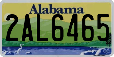 AL license plate 2AL6465