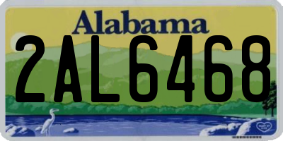 AL license plate 2AL6468