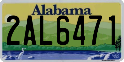 AL license plate 2AL6471