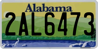 AL license plate 2AL6473