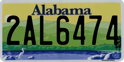 AL license plate 2AL6474
