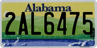 AL license plate 2AL6475