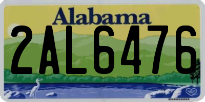 AL license plate 2AL6476