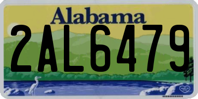AL license plate 2AL6479